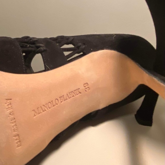 Black Net Manolo Blahnik booties - Picture 2 of 8